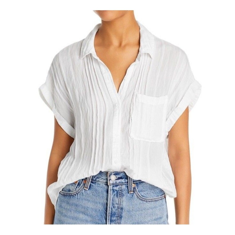 NWT Bella Dahl Women’s Pintucked Shirt Size S White